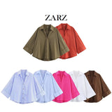Fongt Homemade New Women's Classic Fashion Wide Sleeves Prefectural Shirt 2246255