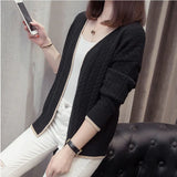 Knitted Cardigan Women 2022 Autumn Long Sleeve V Neck Women's Sweater Cardigan Female Open Stitch Pull Femme