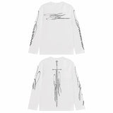 Fongt Selling Retro Water Washing Trend Pattern Casual Loose Street Style Print Top