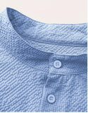 Fongt Men's Fashion Stand-Down Casual Long-Sleeved Shirt