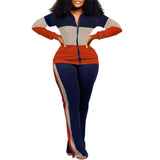 Fongt 2024 New Women's Long-Sleeved Zipper Trousers