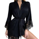 New Sexy Simulation Lace Long-Sleeved Pajamas Home Clothes Simple And Comfortable Leisure Home