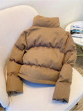 Big Pocket Parka Vintage Jacket Cotton Padded Female Puffer Jacket Overszie Coat Warm Outwear Women's Clothing Trend