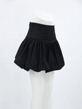 Fongt Simple Style Half-Dress Woman 2025 Spring New Leisure High-Waist Design Feeling Solid Color Short
