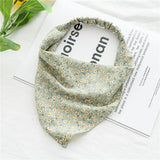 Flower Print Hair Scarf Floral Triangle Bandanas For WomenG Girls 2021 Boho Elastic Hair bands Headband Hair