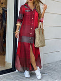 Robe Elegant Button Long Shirt