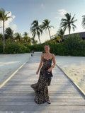 Spring/Summer Women's New Fashion Sexy Leopard Printed Suspension Dresses