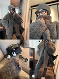 Fongt Fur Coat Woman 2025 Winter Lamb Fur Fur Coat Coat