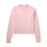 Fongt Version Of The New Winter 2025 Pink Sweet Round Neck Casual Jacket Sweater
