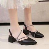 Fongt Sandals Female Fairy Wind 2025 Summer Head Thick Heel High Heel With Skirt Shoes