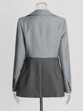 Temperament High-Level Fake Two Suit 2025 Summer New Splicing Color Design A Buckle Suit Jacket