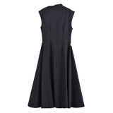 Fongt New Niche Half-Necked Sleeveless Dress