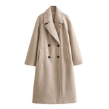 Fongt New Soft Double Buckle Dress Loose Coat 3046269