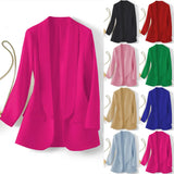 Fongt East Hot Style Spring And Autumn Temperament Commuting Solid Color Lapel Long Sleeve Small Suit Korean Version Coat Female-Outfit