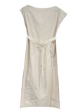 Fongt 2025 New Dress Gentle Style Elegant Sweet Sleeveless Solid Color Belt Mid-Long Dress
