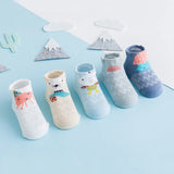 5 Pairs/lot Summer Mesh Socks For Newborns Baby Cute Cartoon Socks For Girls Thin Soft Cotton Boy Child Socks