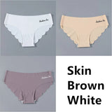 Seamless Underwear Silk Women's Plain Color Panties Lady Invisible Underpants Girls Briefs Smooth Panty Sexy