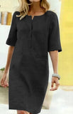 Fongt Burst Short-Sleeved Cotton Dress