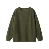Fongt Large-Size Women's Fashion Leisure Daily Solid Color Buff Long-Sleeved Collar Collar Collar