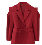 Fongt Spring/Autumn Women's Fashion Sweet Broken Flower Suit T-Neck With Long Sleeved Suit Jacket