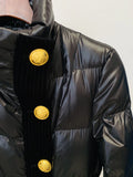 QUALITY Newest Winter 2023 Designer Outerwear Women's Double Row Velvet Splicing Belted Long Down