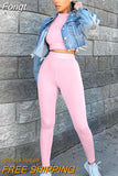 solid women two piece set crop top long sleeve leggings bodycon sexy streetwear fitness outfit tracksuit 2023 co