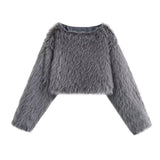 Fongt Women's Clothing 2025 Winter New Artificial Fur Effect Short Long-Sleeved Jacket Environmental Protection Fur Coat