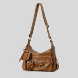 Vintage Motorcycle Pu Leather Crossbody Bag-Outfit