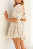 Gingham Babydoll Dress 703-0-Outfit