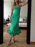Fongt Women's Solid Color Swing With Dress Body Quality Dress Dress 8159