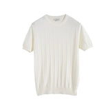 Fongt Summer New Korean Version Of The Knitted Round Neck Short-Sleeved T-Shirt Man Trend T-Shirt Man