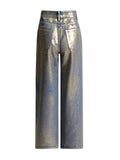 Fongt Straight Leg Jeans For The Spring 2024 New Retro Trend Wide-Leg Pants-Outfit