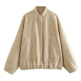 2023 New 15 Color Loose Casual Coat Street Y2K Vertical Collar Dark Button Coat Female B88420-Outfit
