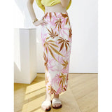 Fongt Spring And Summer New Three House Folded Skirt Loose Size One-Step Skirt Showing Thin And Yangy Female