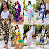 print long sleeve cardigan pants summer two piece set long cardigan pants 2 piece set summer women's suits loose
