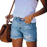 Fongt New Summer Shorts Straight Pants Wash Hole With Women's Jeans Direct Sales
