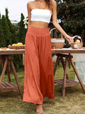Fongt Summer Leisure Wide-Legged Cotton Pop High-Waisted Loose Trousers Women's Trousers