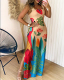 Fongt Fashion Casual Printed Dress Women's Dress