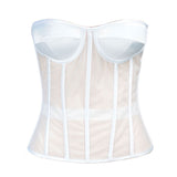 Fongt Net Red Cup Bosom Corset Corset Corset Wedding Dress Bottom Perspective Cool After Tied Corset Steel Bone