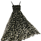 Fongt Yarn Girl Small French 2025 Folding Dress Slings Super Fairy Waist Thin Dress New Retro Daisies Summer