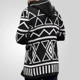 Fongt Men's Autumn And Winter Cardigan Sweater Mid-Long Knitted Jacket