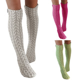 Fongt Twist In The Tube Knitting Pile Pile Socks Women's Solid Color Knit Wool Socks 2299-Outfit