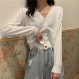 Fongt Coat Long-Sleeved Thin Jacket Autumn 2024 New Korean Version Loose Short With A Small Knit-Outfit