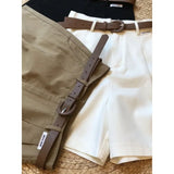 Fongt Shorts Women 2025 Summer New Retro High-Rise Thin Casual Pear-Shaped Broad Leg A Word Five-Point Pants