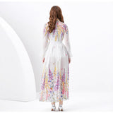 Fongt And Autumn Women's Printed Femininity Shirt Blouse Flowers Half-Dressed Two Sets Of Belly Shaded Young