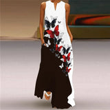 Boho Sleeveless V-Neck Long