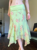 Fongt Cloth Forget To Be Careful Hot Babes Rags Rags Side Irregular Long Skirt Holiday Style Thin Mesh Dress