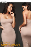 Women Lady V-Neck Pencil Dress Solid Color Backless Spaghetti Strap Bodycon Slim Slip Dress Summer Beach