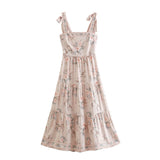 Fongt Women's Printed Breast Slinged Sling Dress 2914