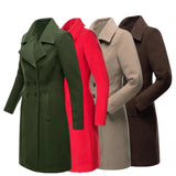Fongt Autumn And Winter New Japanese And Korean Explosion Orders Long Hairs, Women's Coat Multi-Color Multi-Code Coat Double Buckle Eb